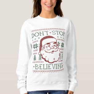Womens Funny Ugly Santa Christmas Sweater