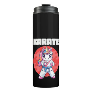 Womens Funny Unicorn Karate Girl Karate Martial Ar Thermal Tumbler