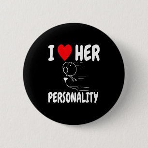 Women's Funny Valentine's Day Couple Matching I Lo 6 Cm Round Badge