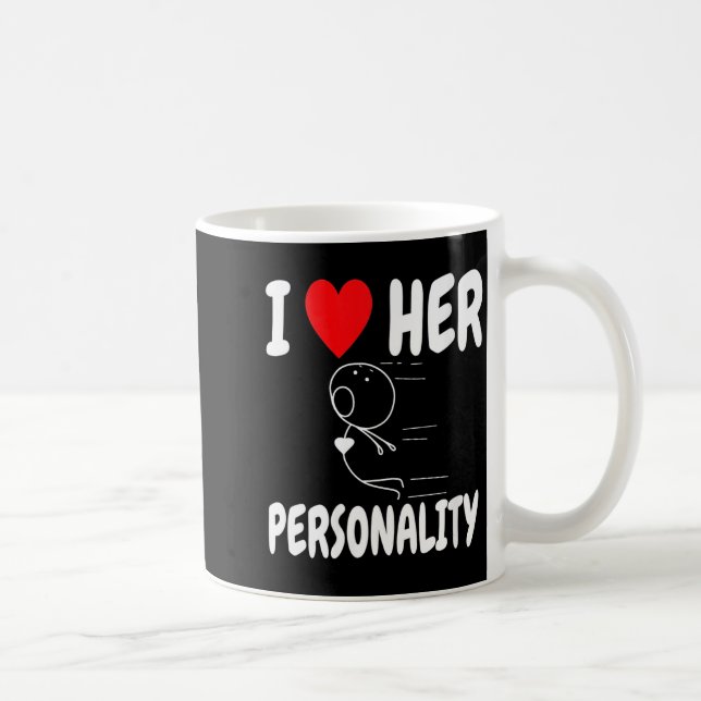Women's Funny Valentine's Day Couple Matching I Lo Coffee Mug (Right)