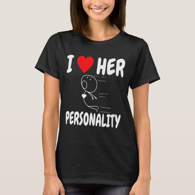 Women's Funny Valentine's Day Couple Matching I Lo T-Shirt (Front)