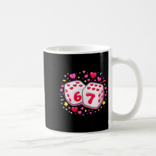 Women's Funny Valentines Day Shirt Cute Dice 67 Me Coffee Mug