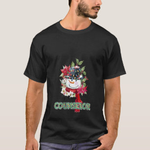 Womens Funny Very Merry Counsellor Snowman Christm T-Shirt