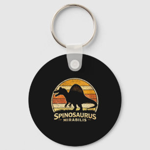 Women's funny vintage spinosaurus dinosaur key ring