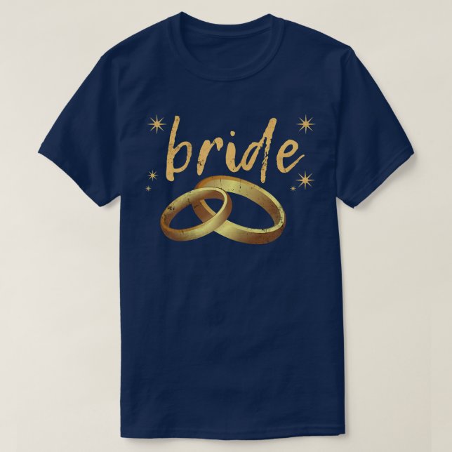 Womens Funny Wedding Ring Design Bride To Be Brida T-Shirt (Design Front)