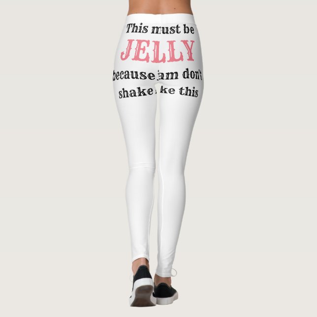 Women's Funny Workout Fashion JELLY SHAKE Leggings (Back)