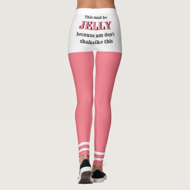 Women's Funny Workout Fashion JELLY SHAKE Leggings (Back)