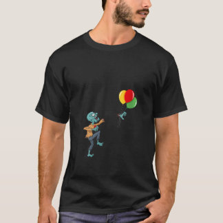 Womens Funny Zombie Birthday Balloon Matching Hall T-Shirt