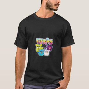 Womens Furby Vintage Neon Rainbow Graffiti Style G T-Shirt