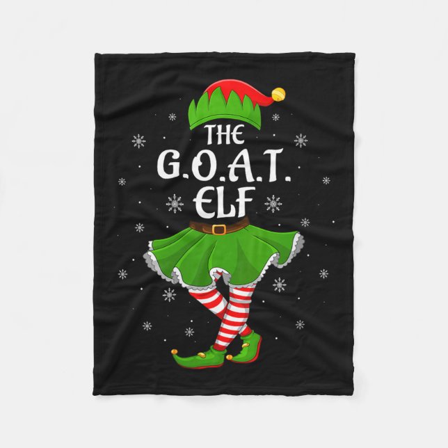 Womens G.o.a.t Elf Christmas Family Girls Women El Fleece Blanket (Front)