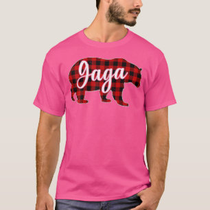 Womens Gaga Bear Shirt Christmas Red Plaid Family