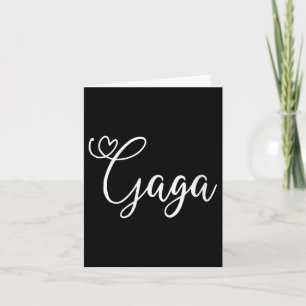 Womens Gaga Cute Heart Grandma V-neck Card