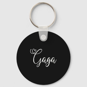 Womens Gaga Cute Heart Grandma V-neck Key Ring