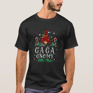 Womens Gaga Gnome Buffalo Plaid Matching Family Ch T-Shirt