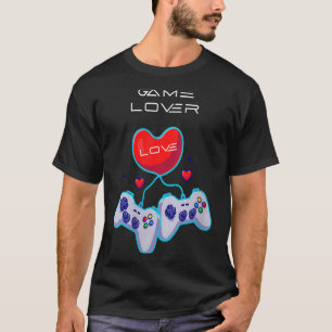 Womens Gamer Couple Love Gamepad Heart Humor Theme T-Shirt