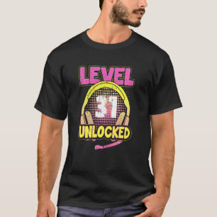 Womens Gamer Girl Level 31 Unlocked Video Game 31t T-Shirt