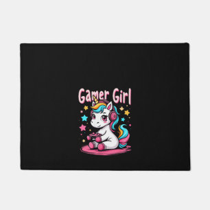 Womens Gamer Girl Unicorn Tank Top_1 Doormat
