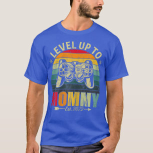 Womens Gamer Mum Pregnancy Announcement Level Up T T-Shirt