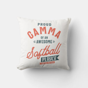 Womens Gamma Of A Softball Player Mother's Day Gif Cushion