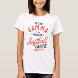Womens Gamma Of A Softball Player Mother's Day Gif T-Shirt