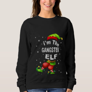 Womens Gangster Elf Matching Family Group Christma Sweatshirt