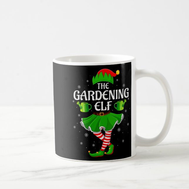 Womens Gardening Elf Christmas Family Girls Women  Coffee Mug (Right)