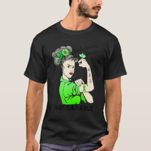 Womens Gastroparesis Warrior Unbreakable Mont Gree T-Shirt