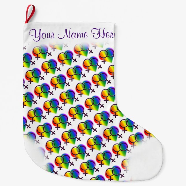 Women's Gay Pride Stocking Lesbian Love Stockings (Front)