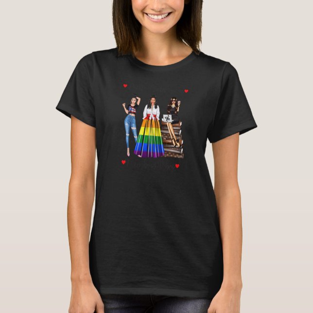 Womens Gay Puerto Rican Queen Vibes Gay Womans Fla T-Shirt (Front)