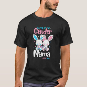 Womens Gender Reveal Mama Loves You Bunny Easter P T-Shirt