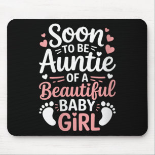 Womens Gender Reveal, Soon To Be Auntie Of A Beaut Mouse Mat