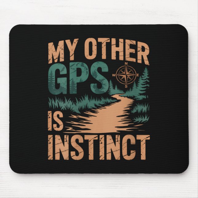 Womens Geocaching Hiking Funny V-neck  Mouse Mat (Front)
