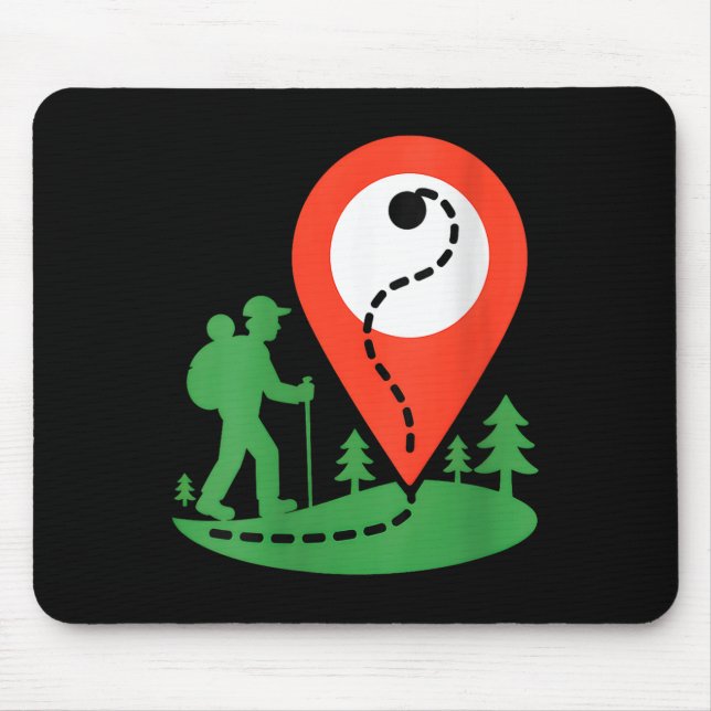 Womens Geocaching Hiking V-neck  Mouse Mat (Front)