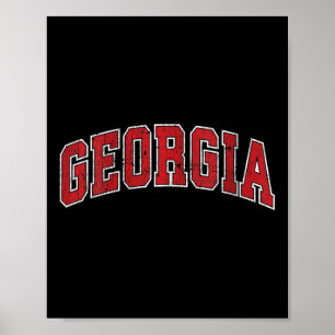 Womens Georgia Ga Vintage Athletic Sports Design R Poster