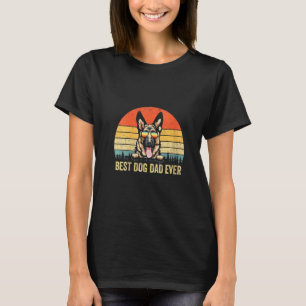Womens German Shepherd Dad Best Dog Dad Ever Vinta T-Shirt