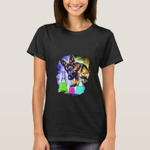 Womens German Shepherd Mad Scientist Chemicals Che T-Shirt