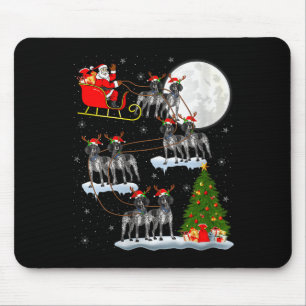 Womens German Shorthaired Inter Dog Christmas Sant Mouse Mat