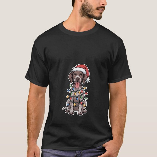Womens German Shorthaired Pointer Wrapped in Chris T-Shirt (Front)