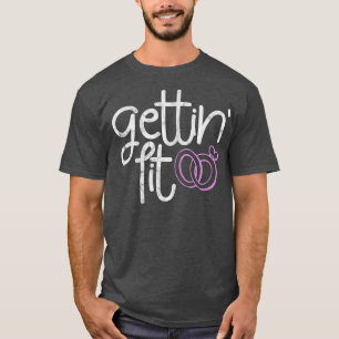 Womens Gettin' Lit Bride Bachelorette Party Weddin T-Shirt