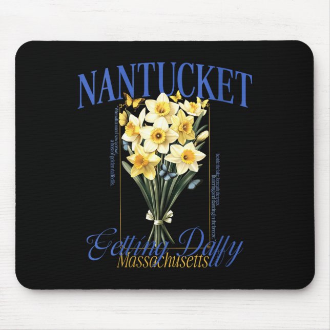 Womens Getting Daffy Nantucket Daffodil Flower Mouse Mat (Front)