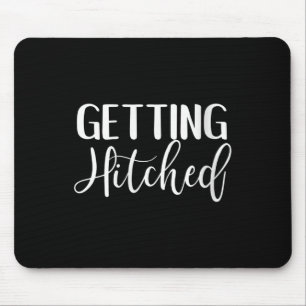 Womens Getting Hitched Bride And Groom Fancy Weddi Mouse Mat