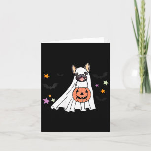 Womens Ghost Black French Bulldog Boo Dog Lover Card