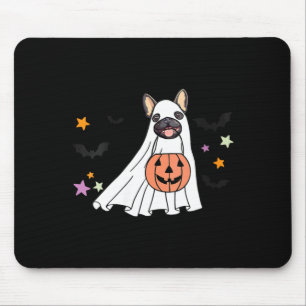 Womens Ghost Black French Bulldog Boo Dog Lover Mouse Mat