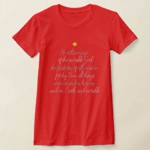 Women's Gift Idea Novelty CHRISTMAS BIRTH OF JESUS T-Shirt