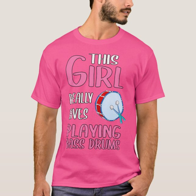 Womens Gift This Girl Really Loves Playing Bass Dr T-Shirt (Front)