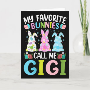 Womens Gigi Bunny My Favourite Bunnies Call Me Gig Card
