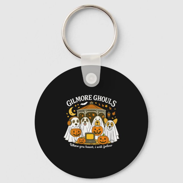 Womens Gilmore Ghouls Where You Haunt I Will Follo Key Ring (Front)