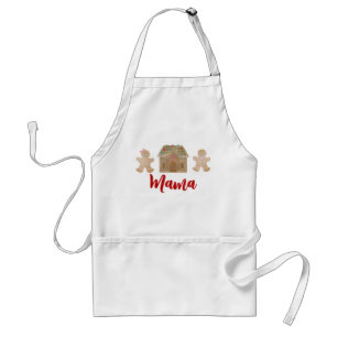 Womens Gingerbread Apron, Adult Apron