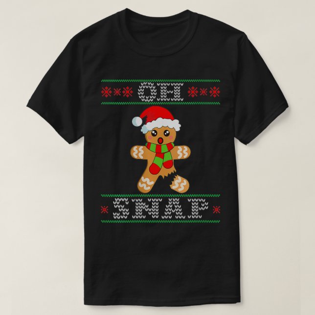 Womens Gingerbread Man  Gift Oh Snap Christmas Ugl T-Shirt (Design Front)