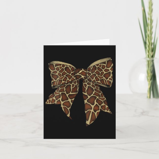 Womens Giraffe Animal Pattern Cute Halloween Costu Card (Front)